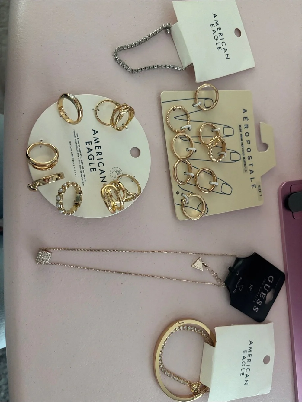 American Eagle Outfitters Gold-Tone Ring and Bracelet Jewelry Set